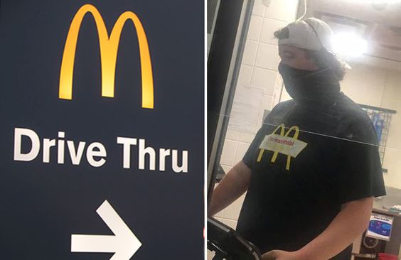 McDonald's employee Wyatt Jones gets his reward from a customer