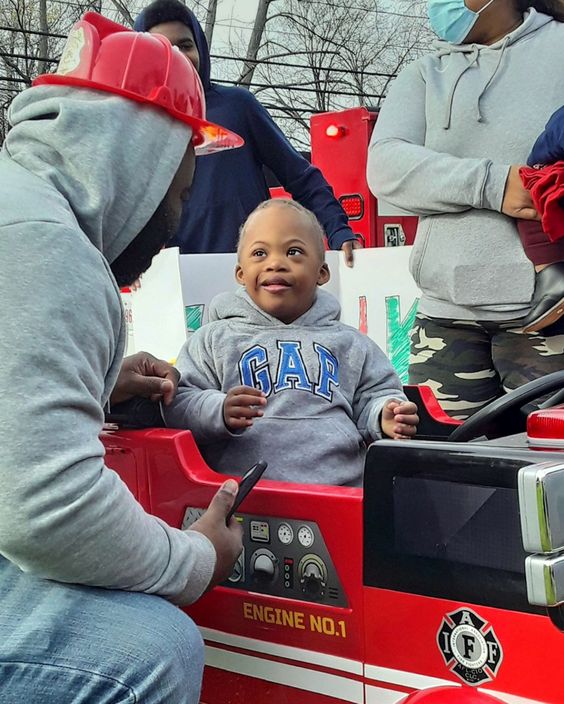 Three year old boy Cameron Peete having a parade in his honor. Three year old boy Cameron Peete having a parade in his honor.