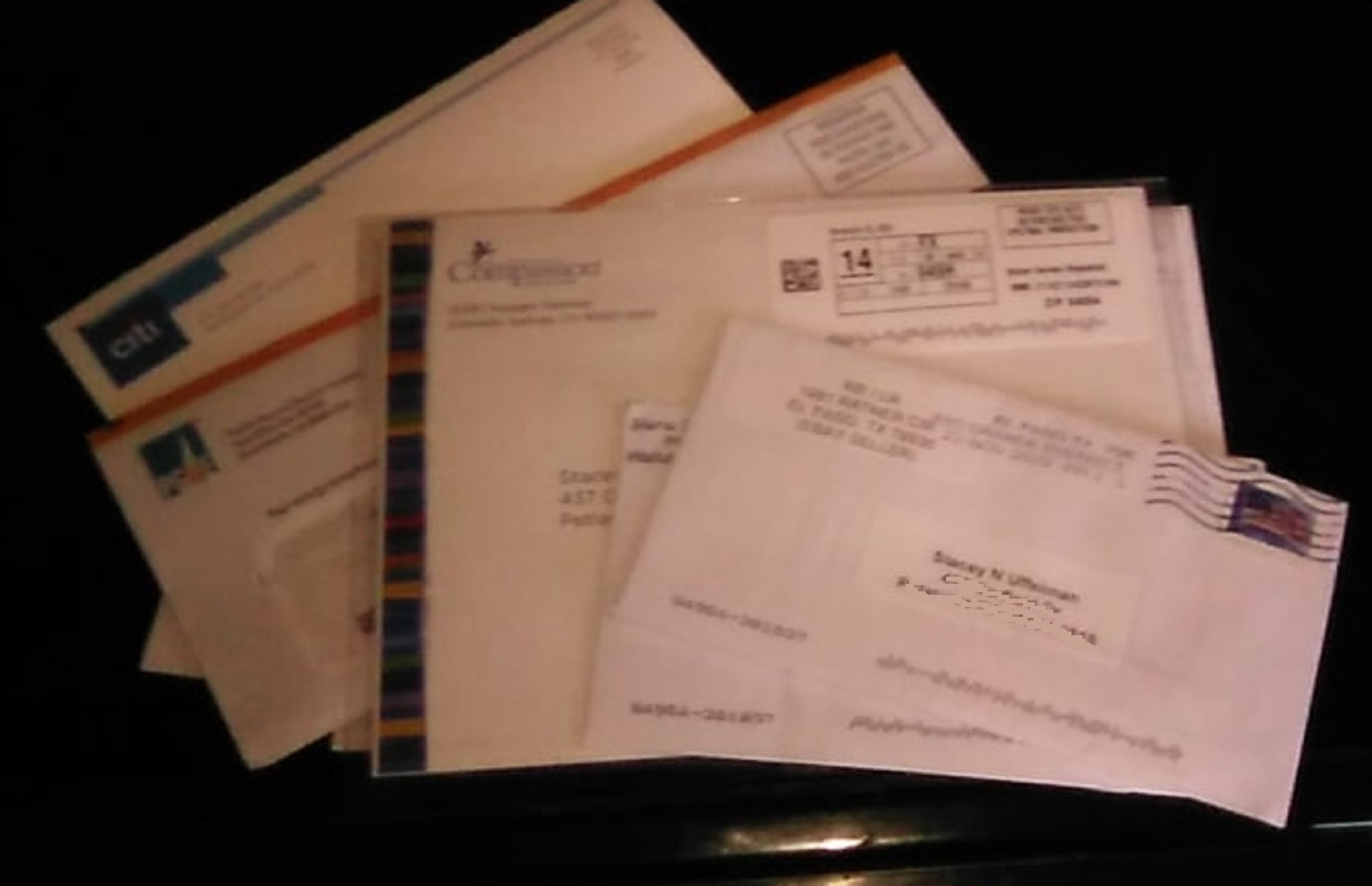 Photo I took with my phone of the mail Photo I took with my phone of the mail