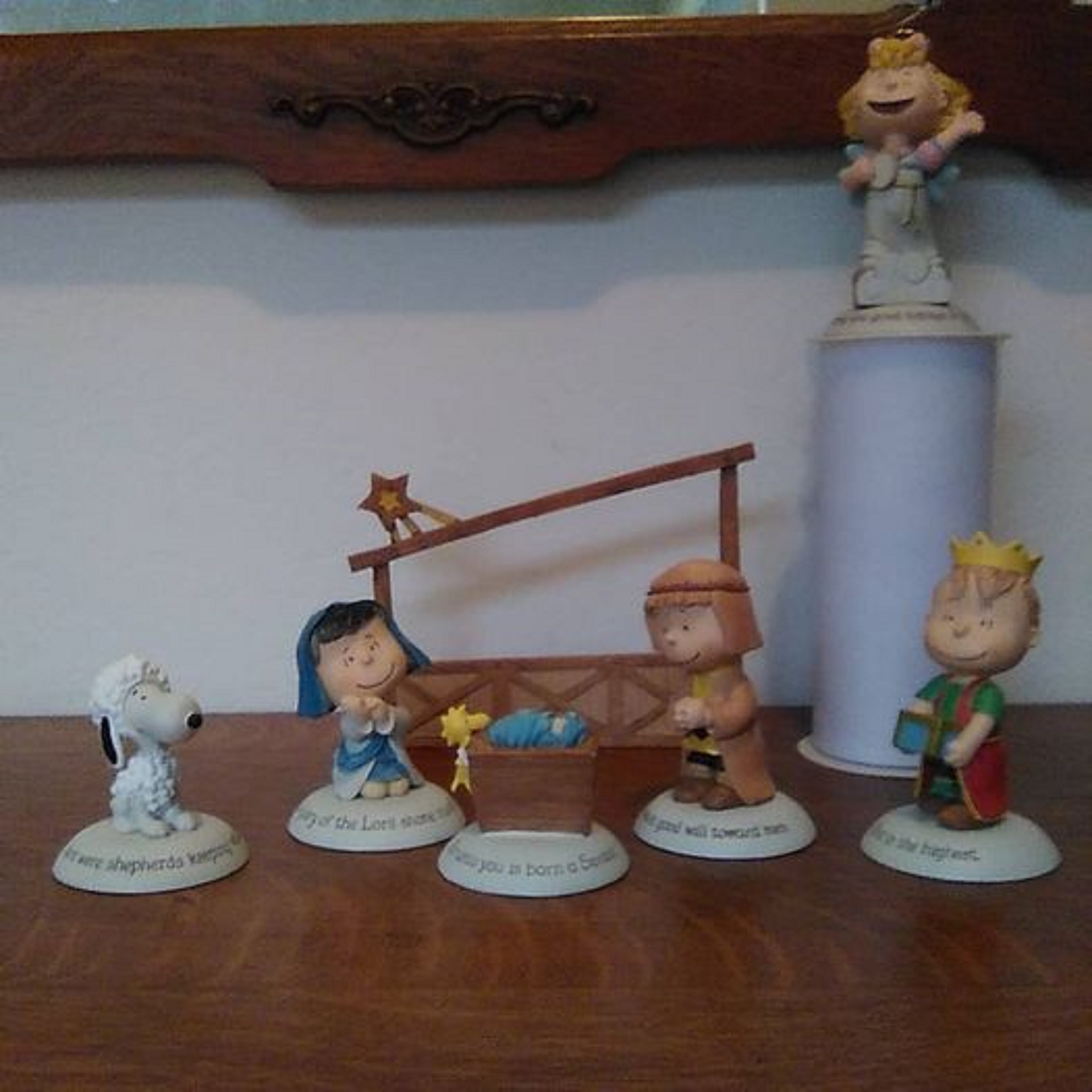 Photo I took with my phone of the Charlie Brown Nativity Photo I took with my phone of the Charlie Brown Nativity
