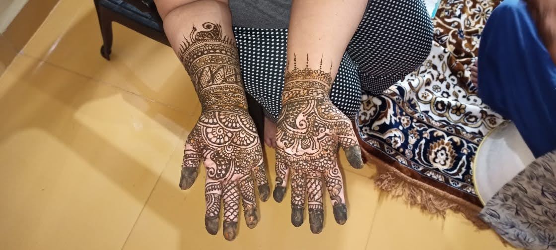 Mehendi applied for wedding