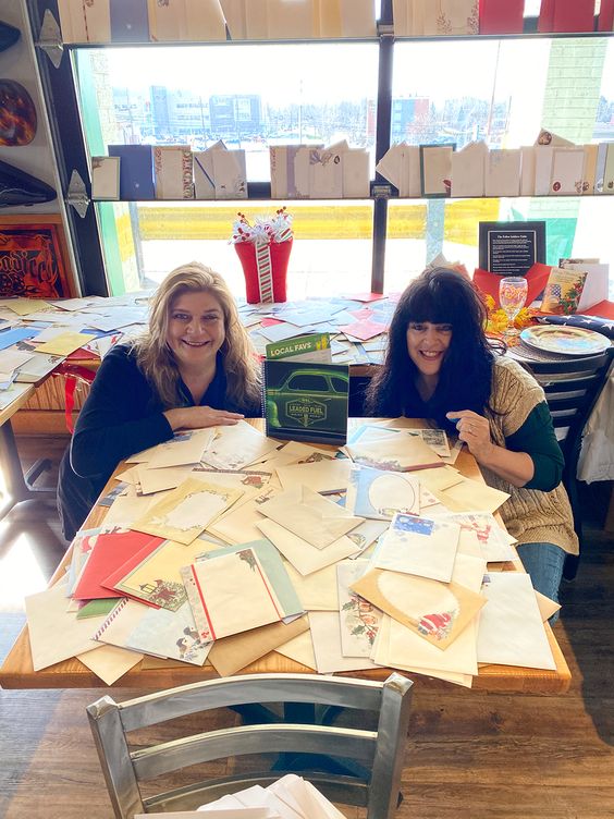 Patty Beam and friend at her restaurant in Pennsylvania