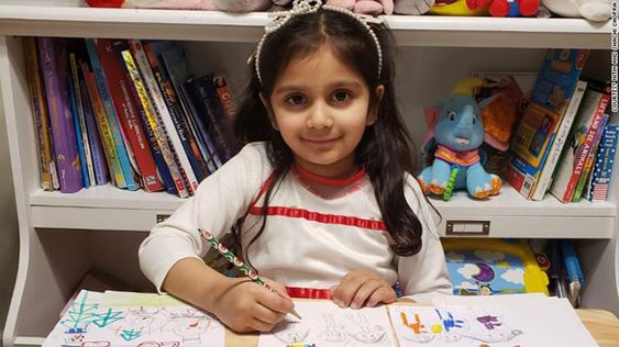 5 year old girl Aryana Chopra making seniors happy with her artwork 5 year old girl Aryana Chopra making seniors happy with her artwork