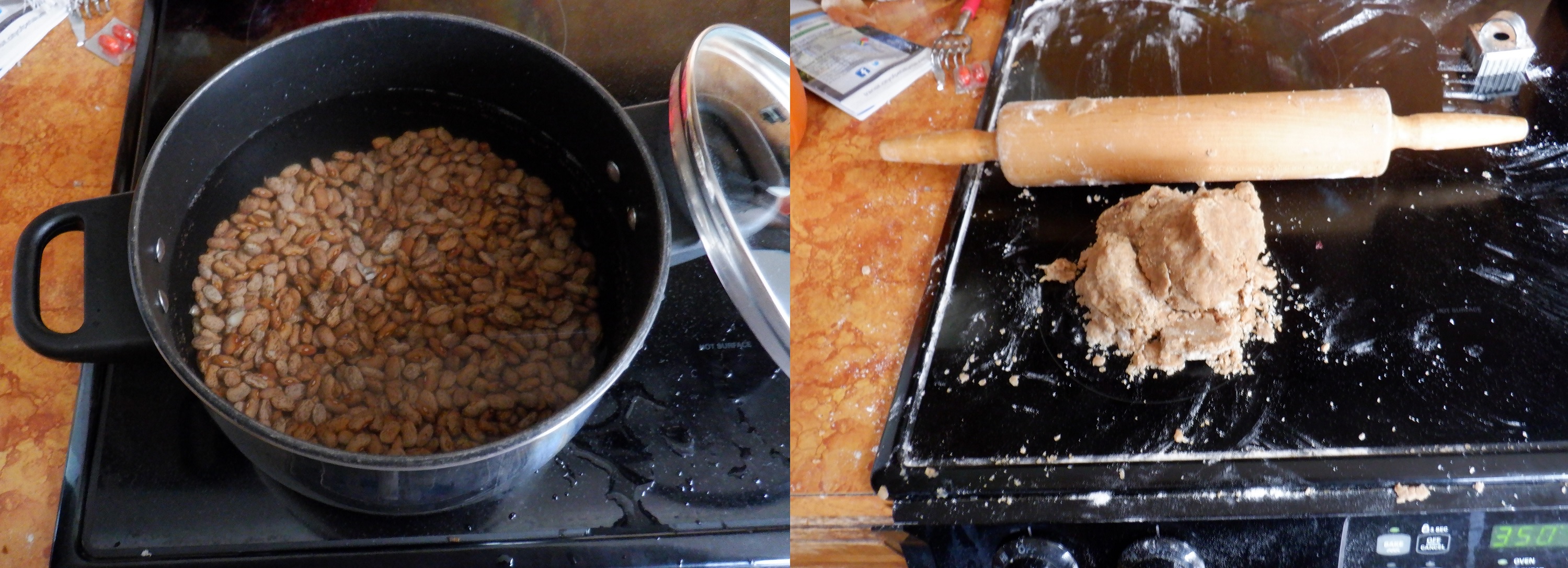 Photos I took of the beans I'm soaking and the Angel treat mess Photos I took of the beans I'm soaking and the Angel treat mess