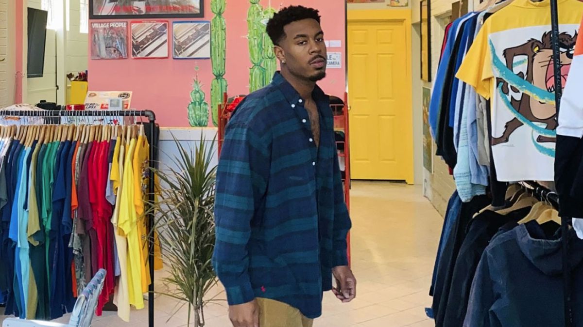 Deoyren Thornton inside of a second hand clothing store in Waco Texas Deoyren Thornton inside of a second hand clothing store in Waco Texas