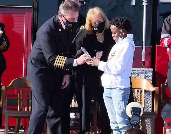 St. Louis Firefighters reward 11 year old Jayden Groves for his heroism St. Louis Firefighters reward 11 year old Jayden Groves for his heroism