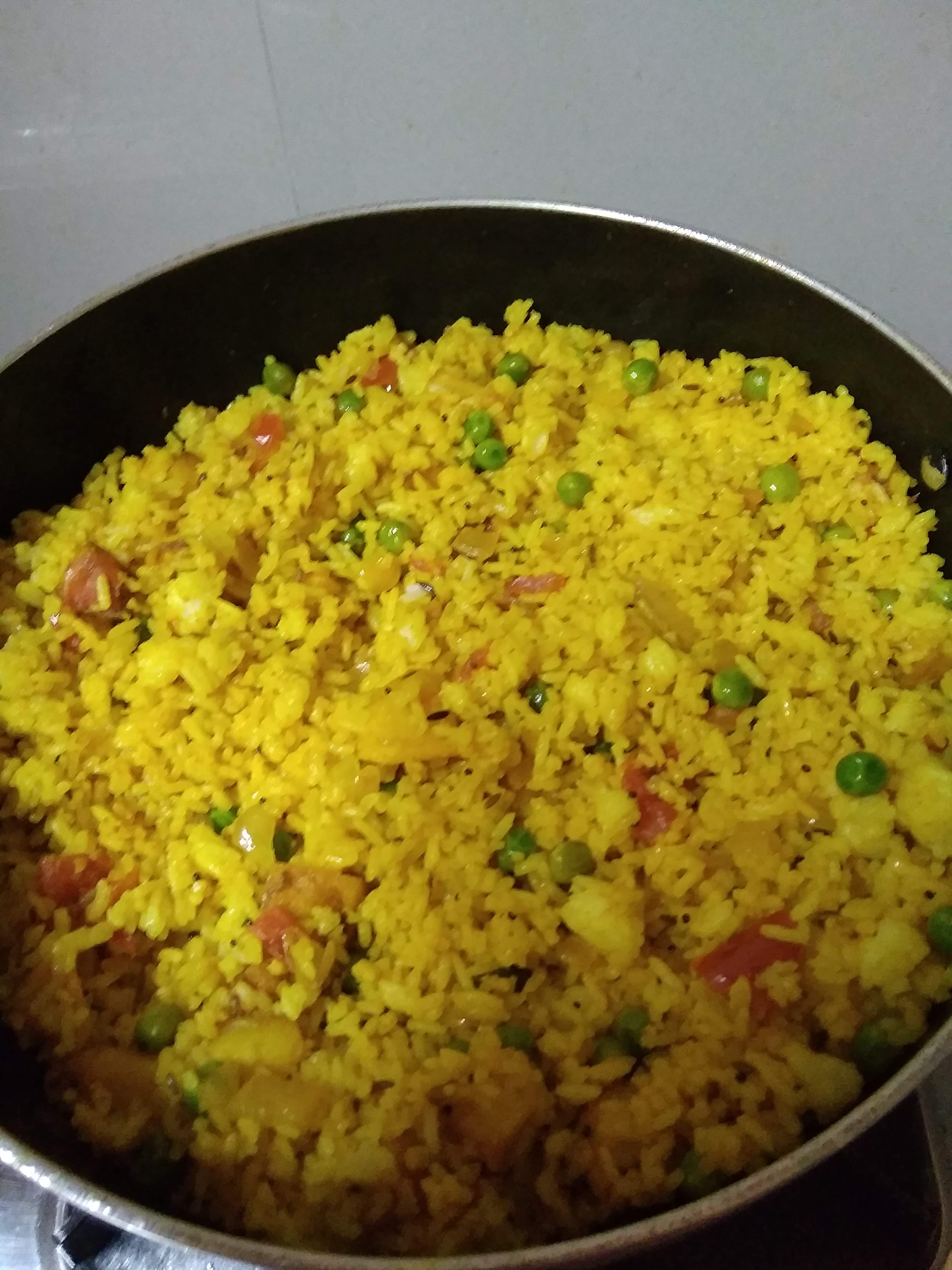 Vegetable Pulav made by me! Vegetable Pulav made by me!