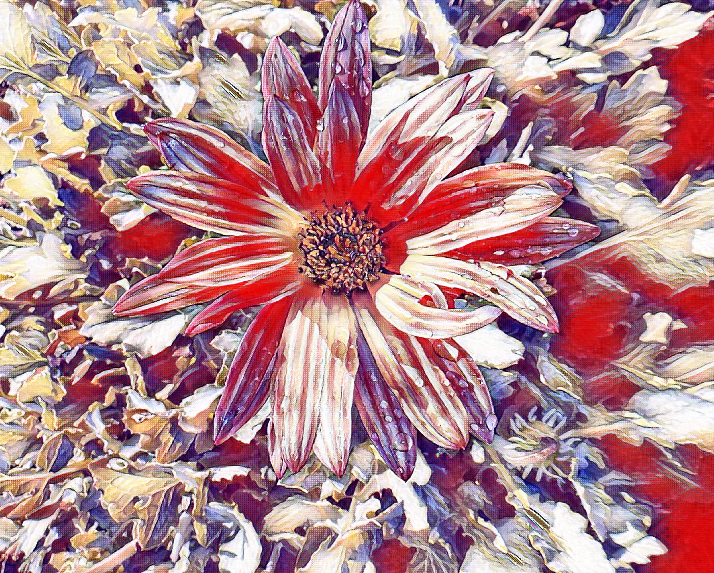 Flower photo with watercolor effect Flower photo with watercolor effect