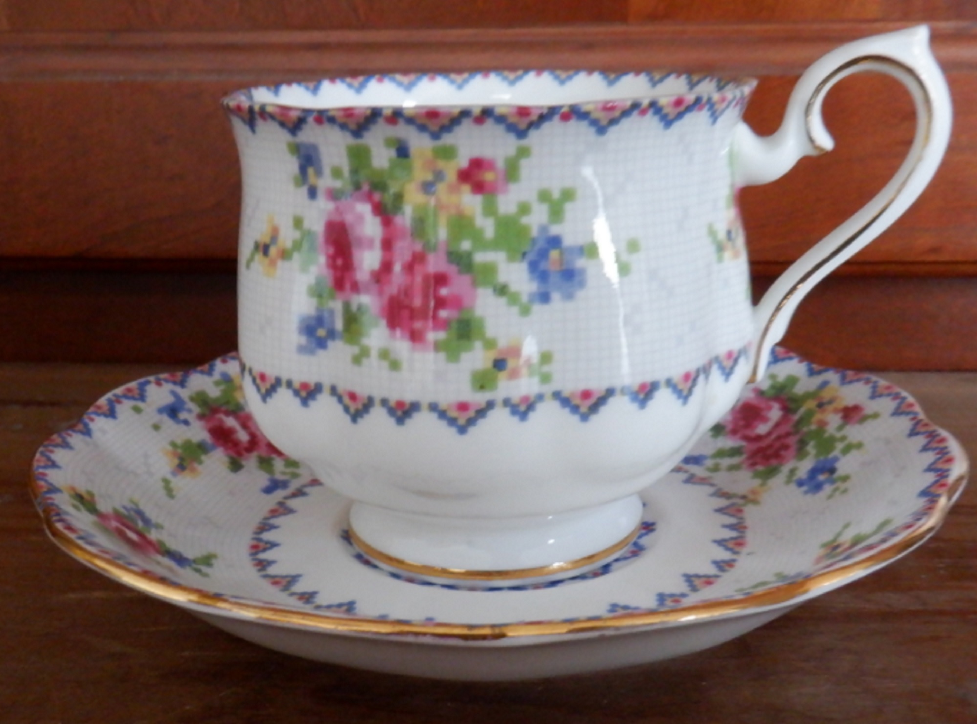One of the photos that I took of the cup and saucer One of the photos that I took of the cup and saucer