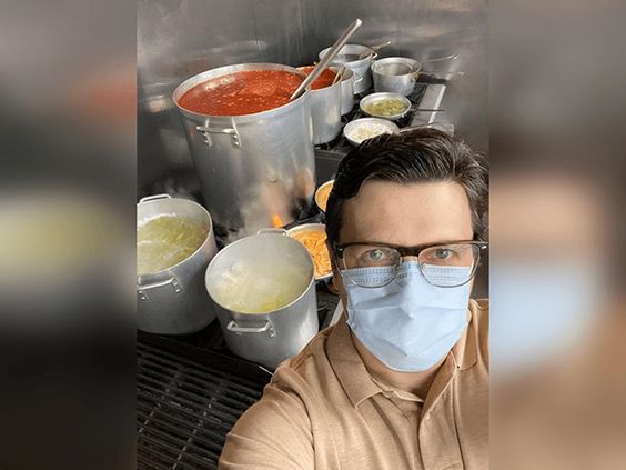 The owner of a restaurant in Plano Texas feeding the hungry during a winter storm The owner of a restaurant in Plano Texas feeding the hungry during a winter storm