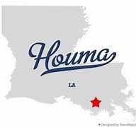 The location of the city of Houma Louisiana The location of the city of Houma Louisiana