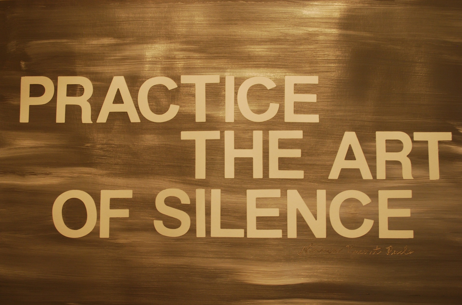 Can silence be practiced, or just felt alive through us hearing its noise.