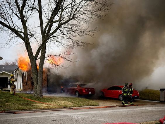 A house fire in Harvester Township Missouri A house fire in Harvester Township Missouri