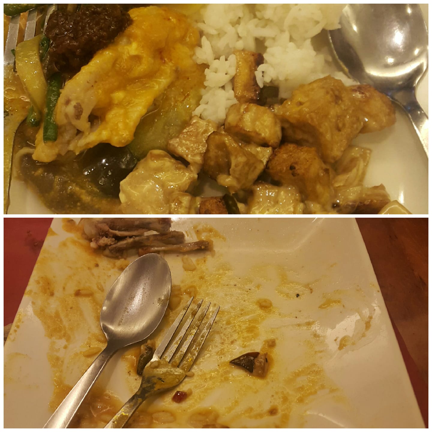 my plate, before and after