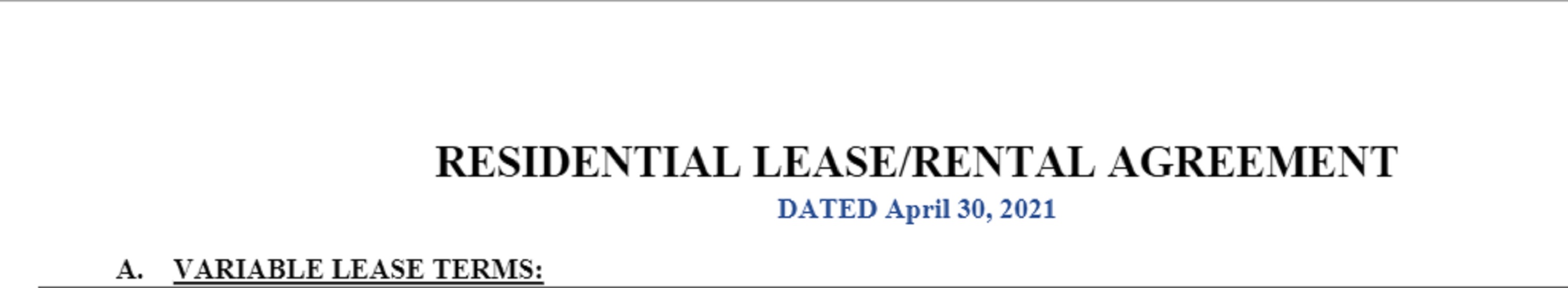 Cropped top of screencap of Residential Lease/Rental Agreement Cropped top of screencap of Residential Lease/Rental Agreement