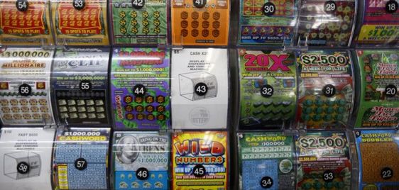 Lottery tickets at a service station in Missouri