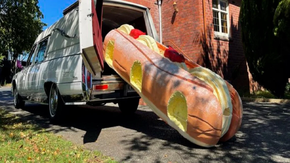 A colorful casket in New Zealand from Ross Hall