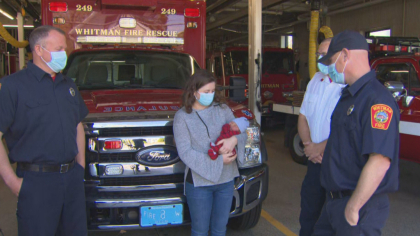 Whitman firefighters assist Erica Rodriguez giving birth to a baby boy 