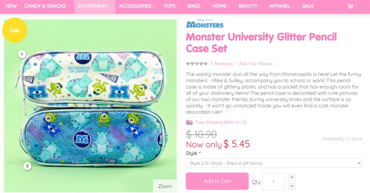 Photo Credit: It's the screenshot of the pencil case I ordered.