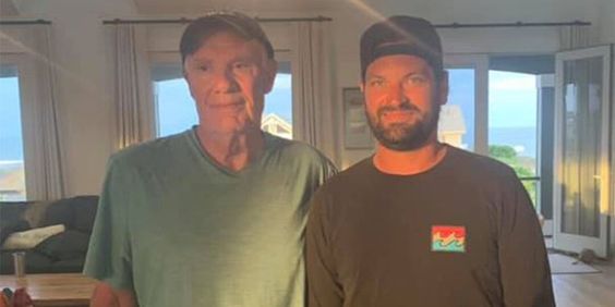 Dennis Kane on the left and his rescuer Adam Zboyovski