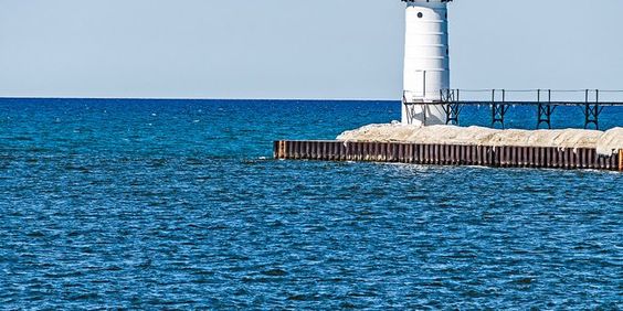 First Street Beach Pier in Michigan First Street Beach Pier in Michigan