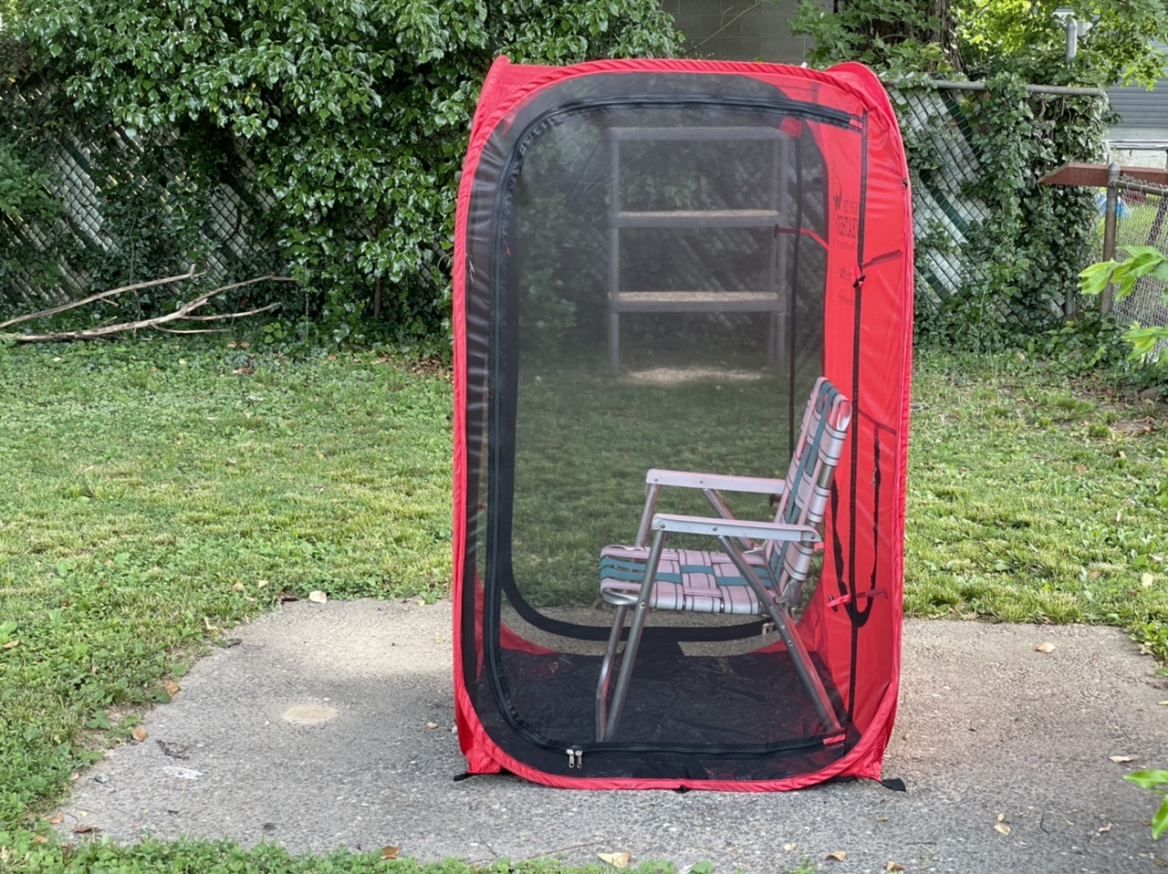 Bug screen for my chair. Photo taken by and the property of FourWalls. Bug screen for my chair. Photo taken by and the property of FourWalls.