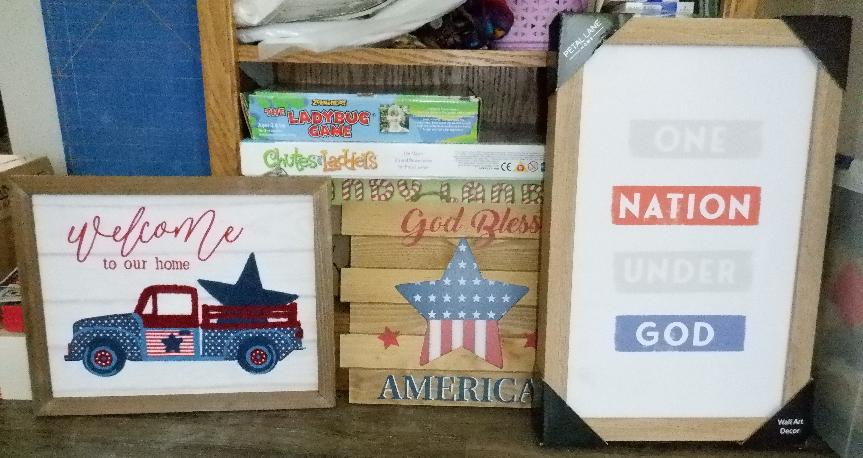 Patriotic decor that I bought for the apartment Patriotic decor that I bought for the apartment