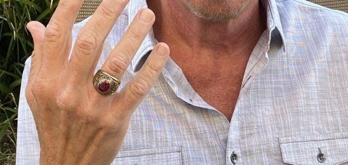 John Daciolas with his class ring that he lost in 1976 John Daciolas with his class ring that he lost in 1976
