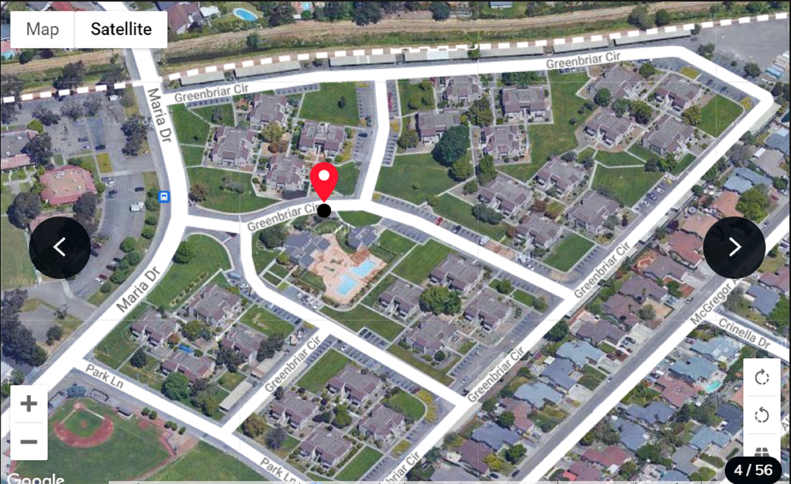 Screencap of an areal view of the apartments where I live Screencap of an areal view of the apartments where I live