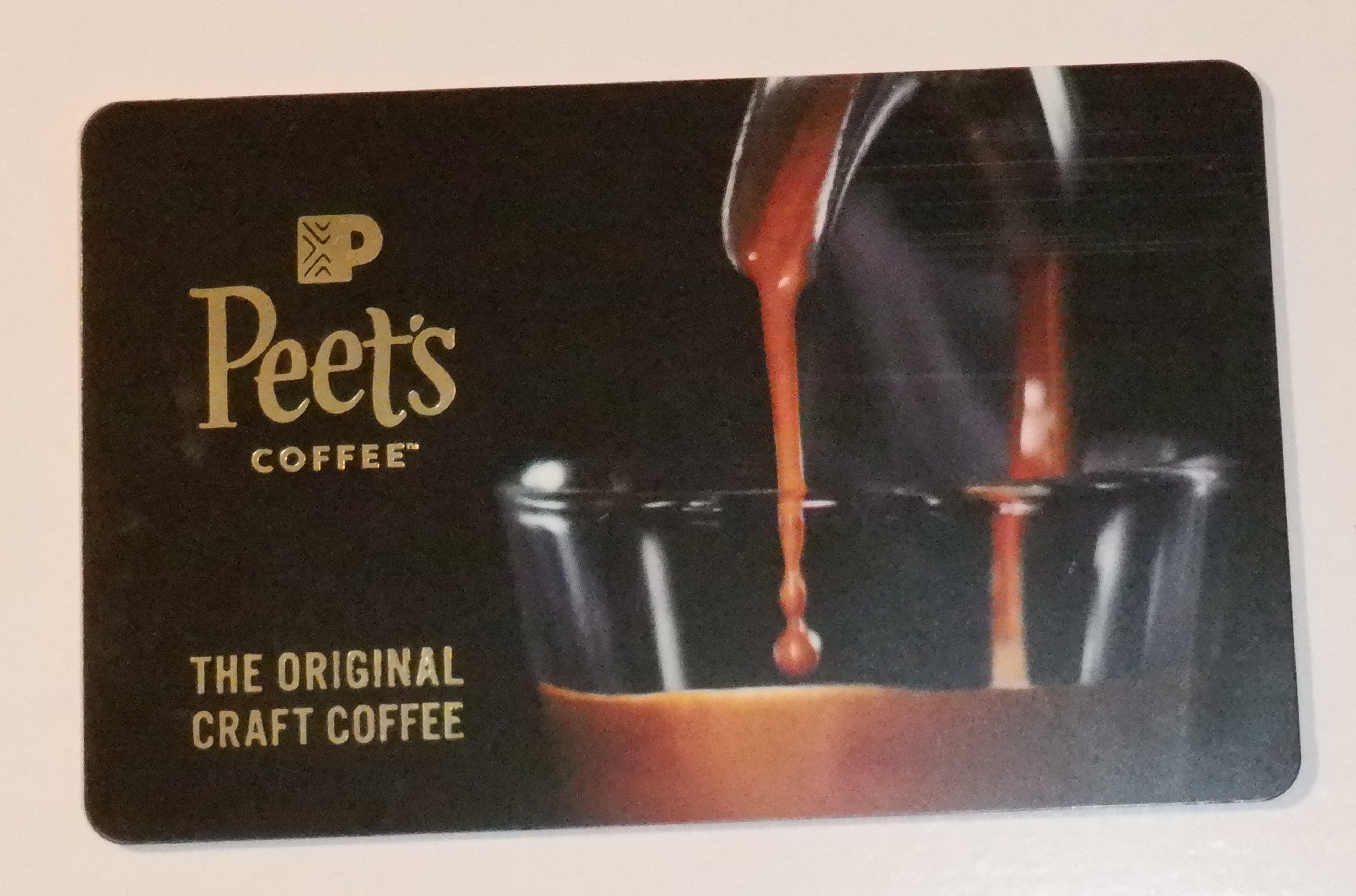 Photo I took of the gift card that I used this morning Photo I took of the gift card that I used this morning