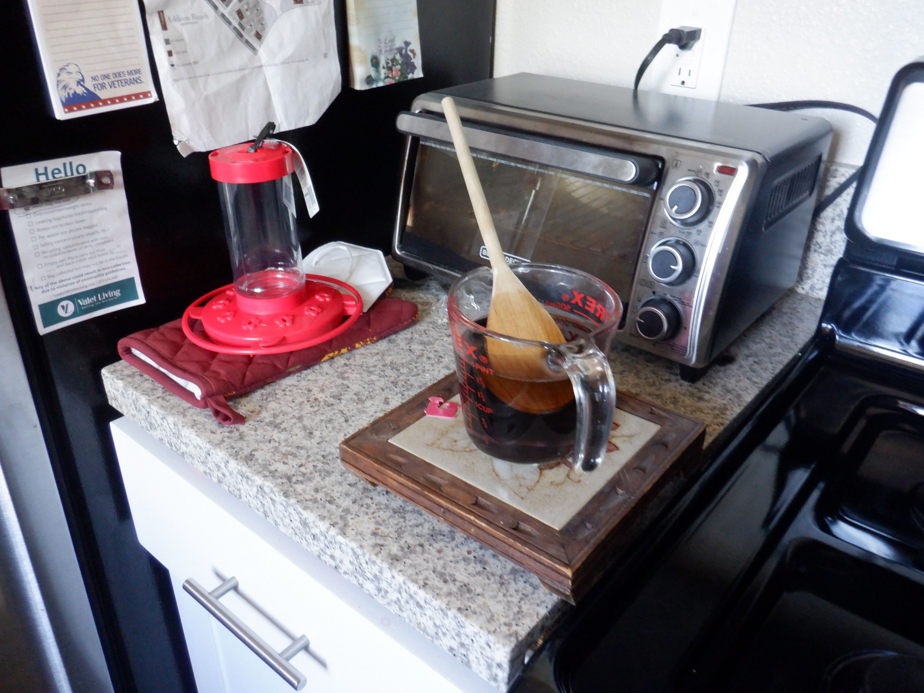 Photo I took of the cooling hummingbird food and the plastic feeder Photo I took of the cooling hummingbird food and the plastic feeder
