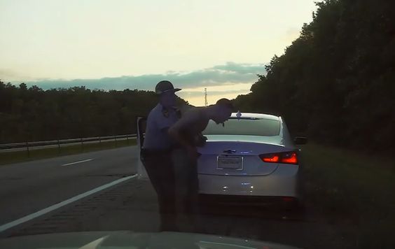 Ohio State Police Officer Charles Hoskin saves the life of a driver Ohio State Police Officer Charles Hoskin saves the life of a driver