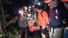 A mountain rescue in Maine on Wednesday evening A mountain rescue in Maine on Wednesday evening