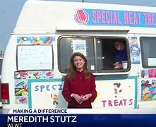 Frieda Wegener with her ice cream truck that sells ice cream to special needs kids