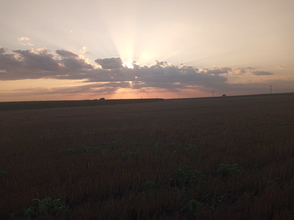 Kansas cloudy sunset