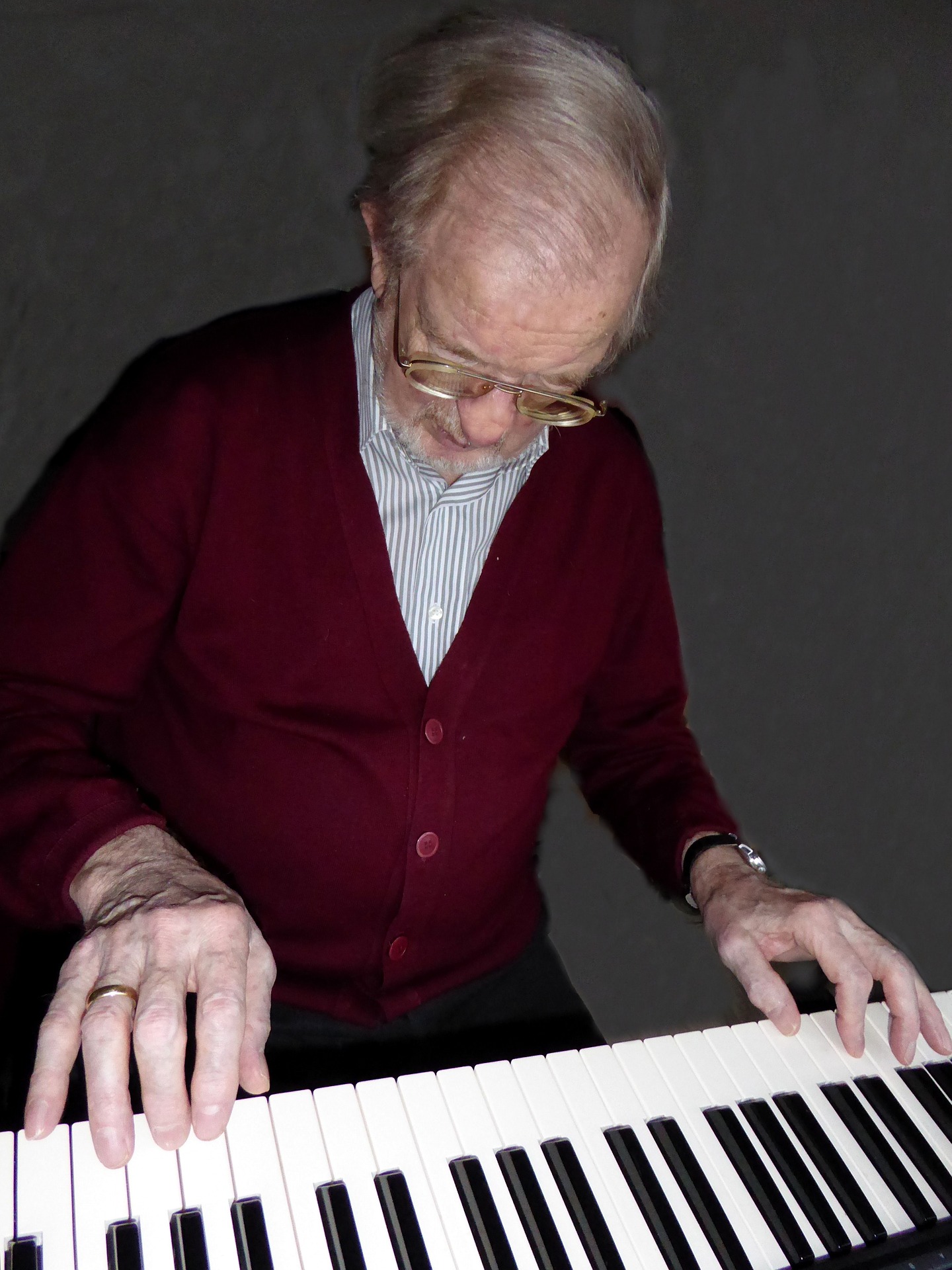 Alf, at his piano, had found new life in his years. Alf, at his piano, had found new life in his years.