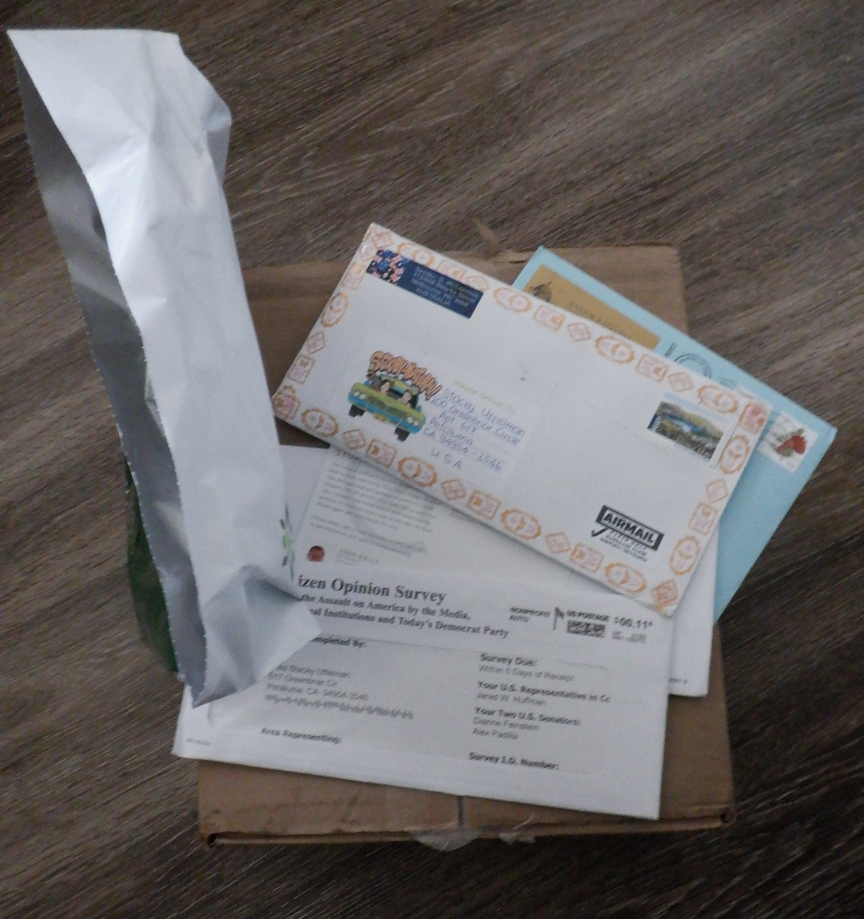 Photo I took of my mail Photo I took of my mail