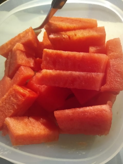 Carroty watermelon. Photo is mine. 