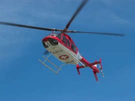 A USCG helicopter in the San Francisco area on a rescue mission A USCG helicopter in the San Francisco area on a rescue mission