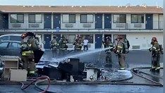 Image of debris in a Motel 6 in Fresno on Saturday Image of debris in a Motel 6 in Fresno on Saturday