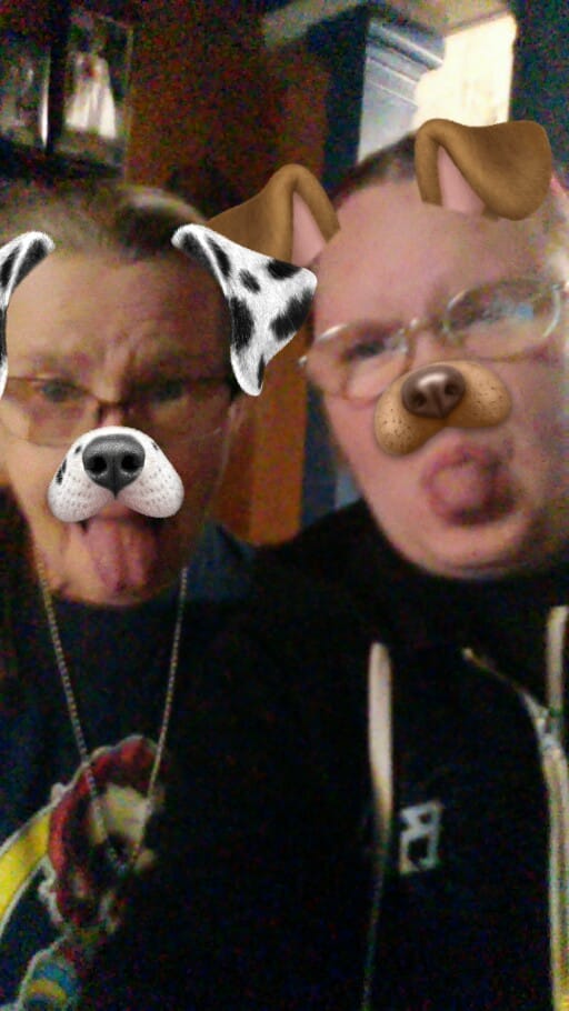 Photo Credit: I snapped this picture of Mom and me using the Snapchat app a few years ago. Photo Credit: I snapped this picture of Mom and me using the Snapchat app a few years ago.