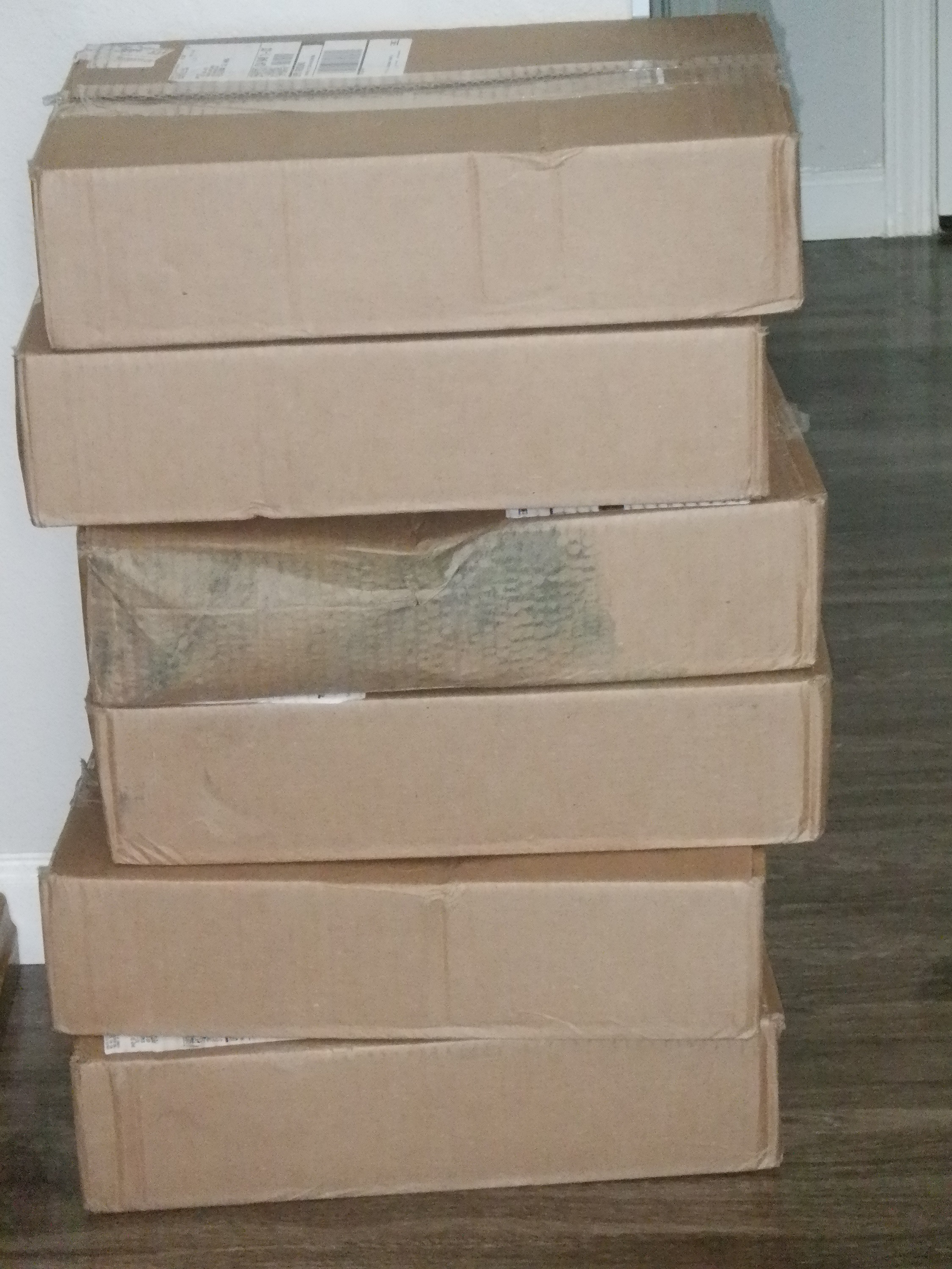 Boxes with dirt that my brother brought over from the house Boxes with dirt that my brother brought over from the house