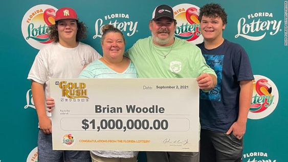 Callahan Florida resident Brian Woodle and his family lottery winners Callahan Florida resident Brian Woodle and his family lottery winners