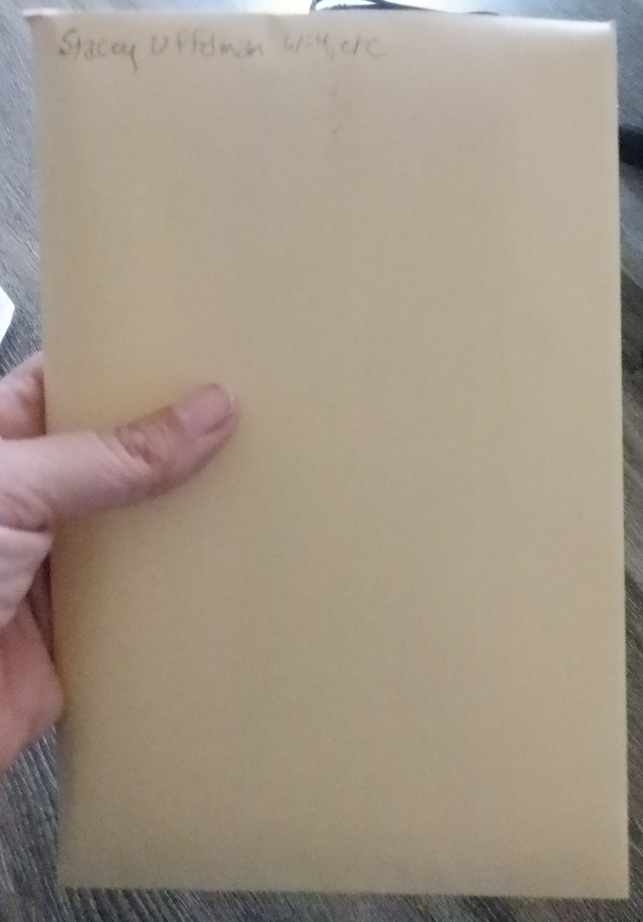 Photo I took of the envelope of papers that I took to the preschool Photo I took of the envelope of papers that I took to the preschool