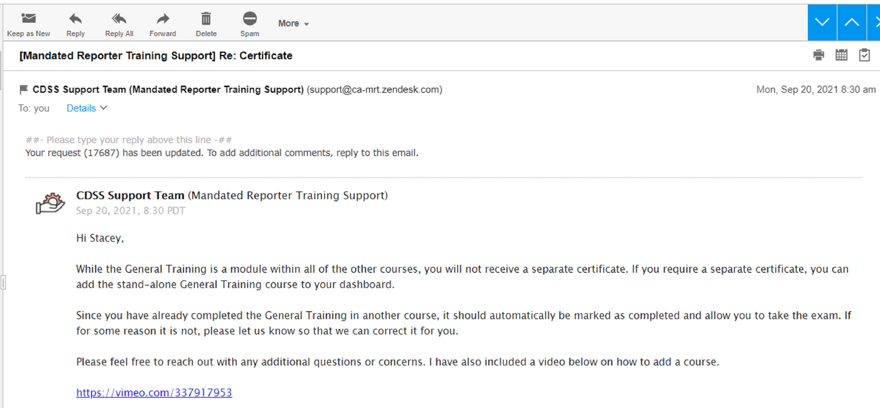 Screencap I took of my email Screencap I took of my email