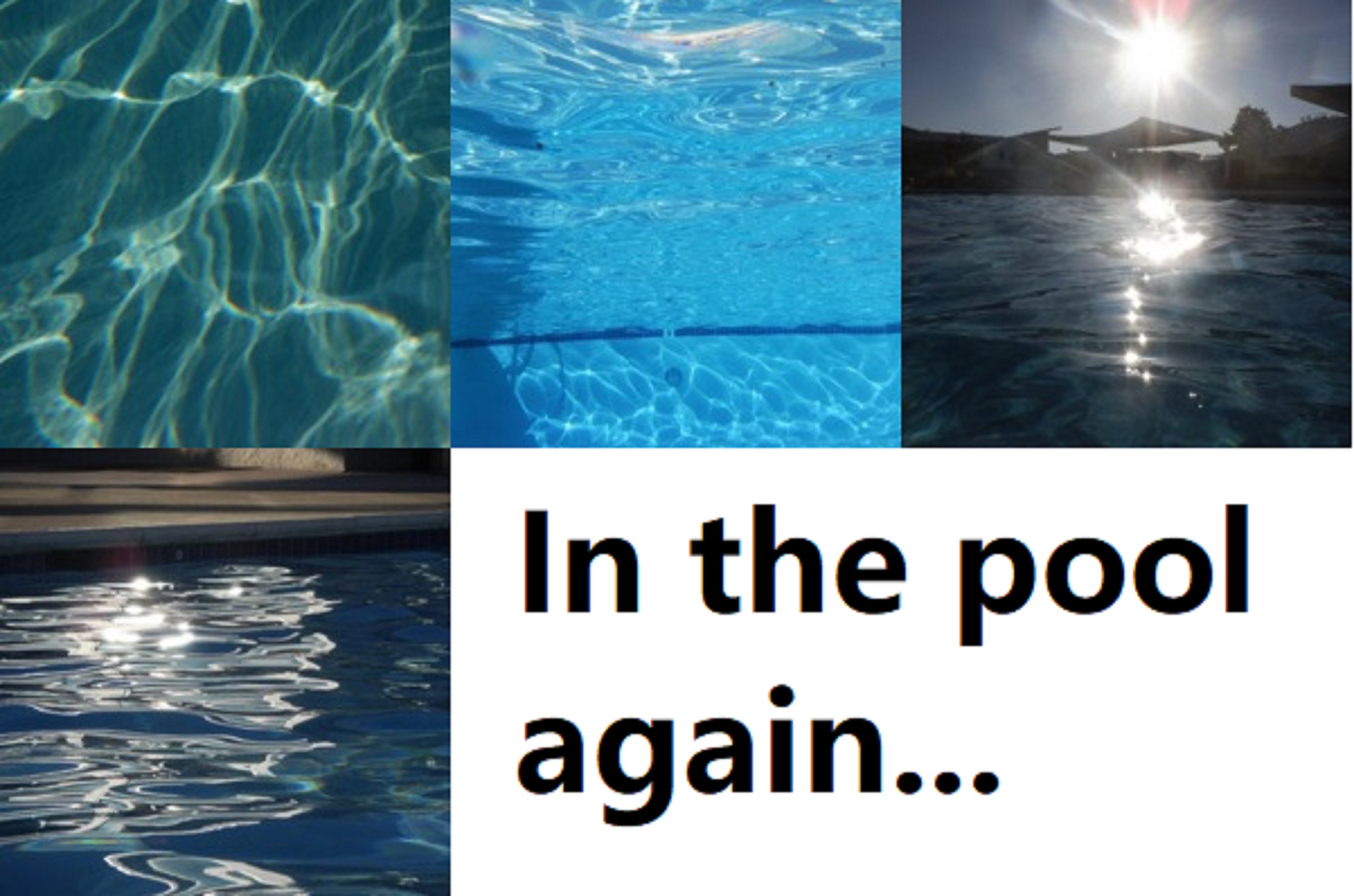 Collage I made of photos I took at the pool 9-30-21 Collage I made of photos I took at the pool 9-30-21