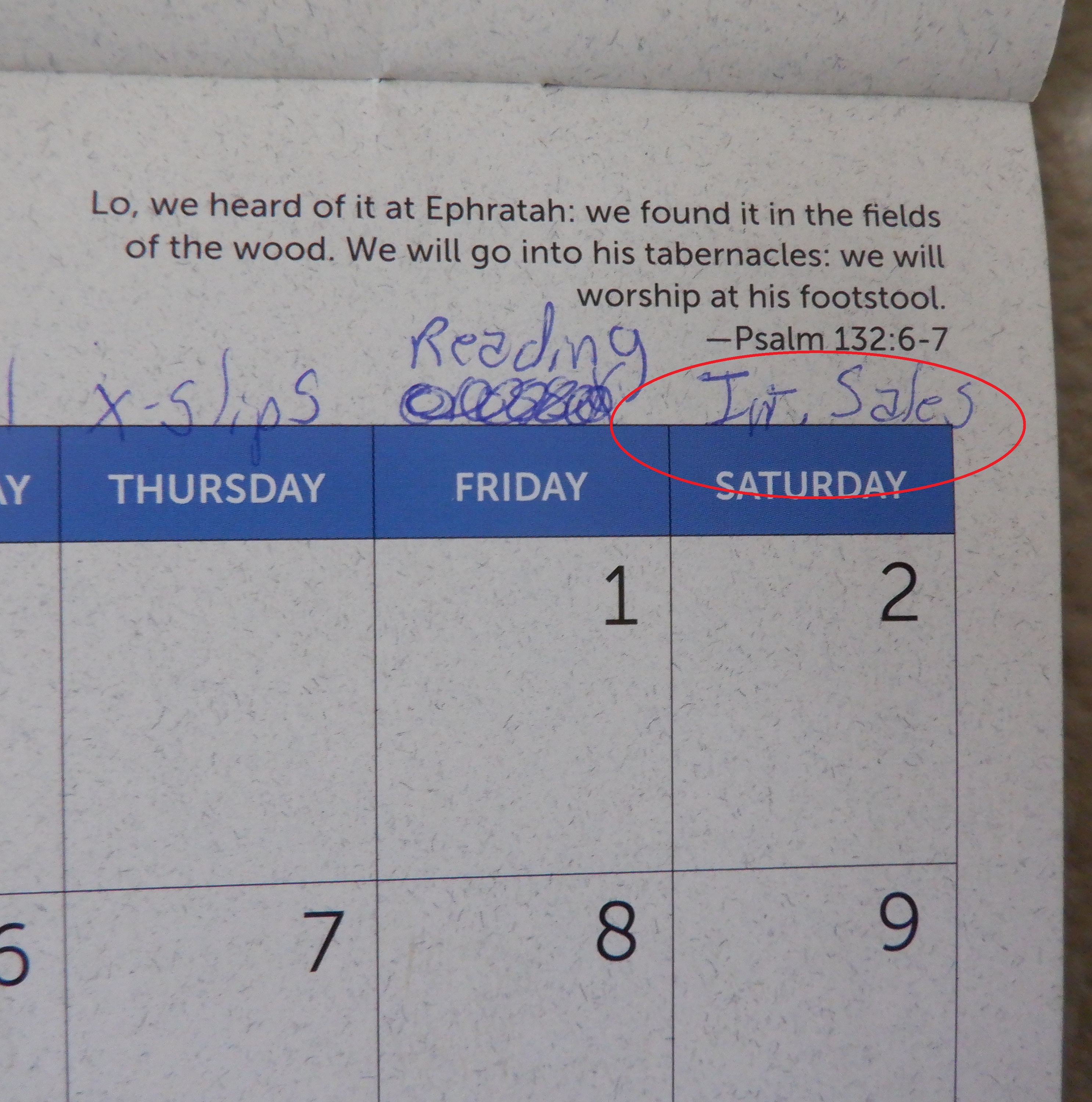 Photo I took of my calendar Photo I took of my calendar