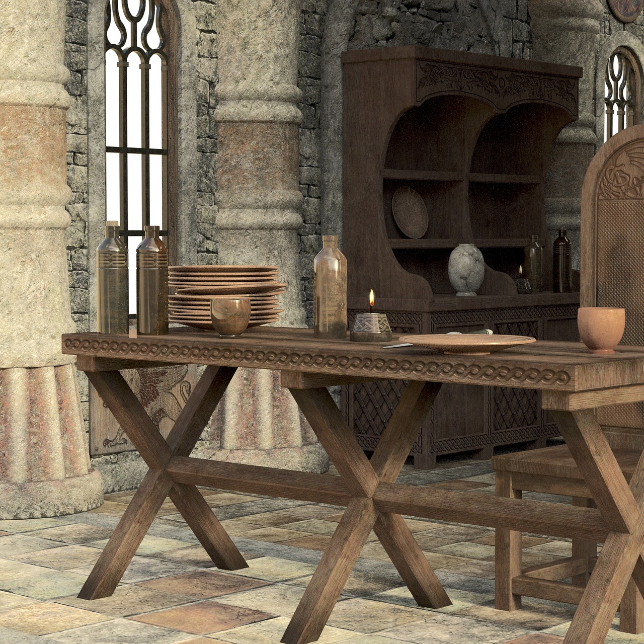 John, seen here, as a kitchen dining table. John, seen here, as a kitchen dining table.