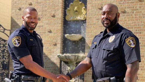 The Birmingham police officers who saved the life of an elderly lady in a floodwater The Birmingham police officers who saved the life of an elderly lady in a floodwater