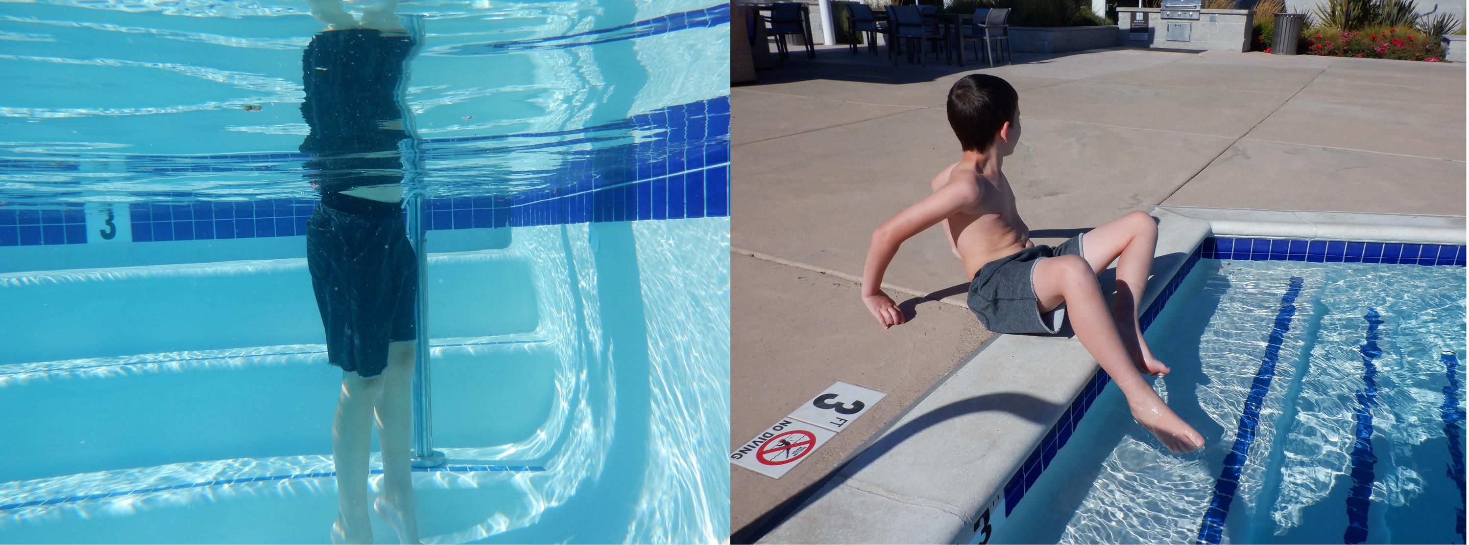 Photos I took when my nephew and I were at the pool. 